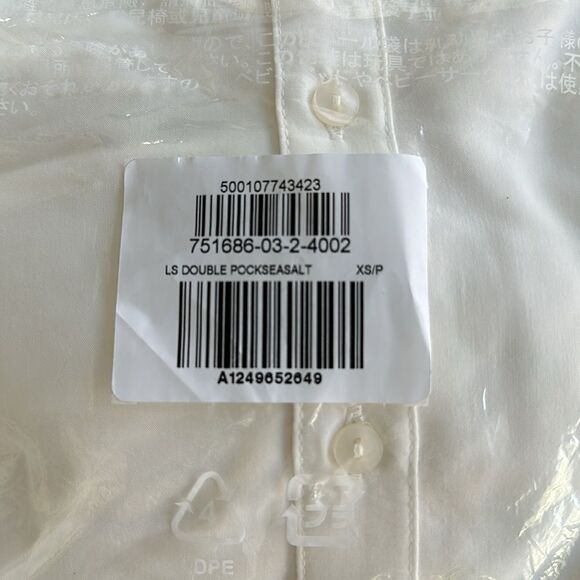 Old Navy Button-Down Utility Shirt Sea Salt XSP NWT‎ IN PACKAGE - Picture 8 of 8
